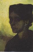 Vincent Van Gogh Head of a young peasant woman with a dark hood oil painting reproduction